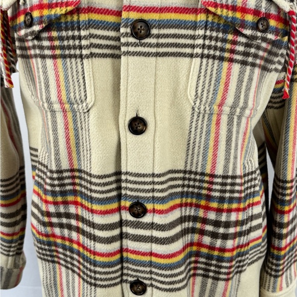 Polo Ralph Lauren Cream Plaid Fringe Jacket Women's Size XS (generous) NWOT - Picture 3 of 11